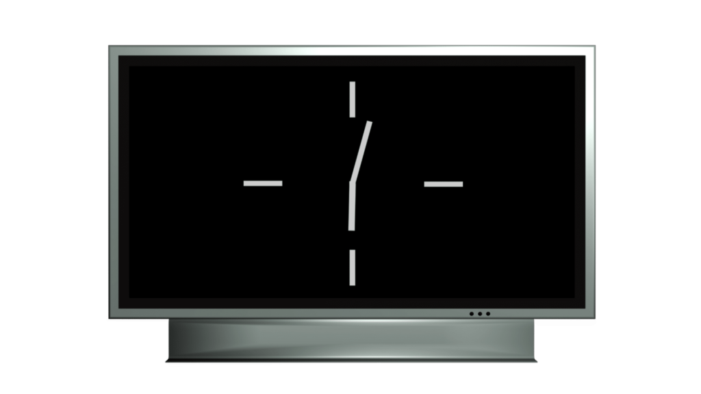 A Time Based ClipArt Of A White Analogue Clock On A Wide Screen